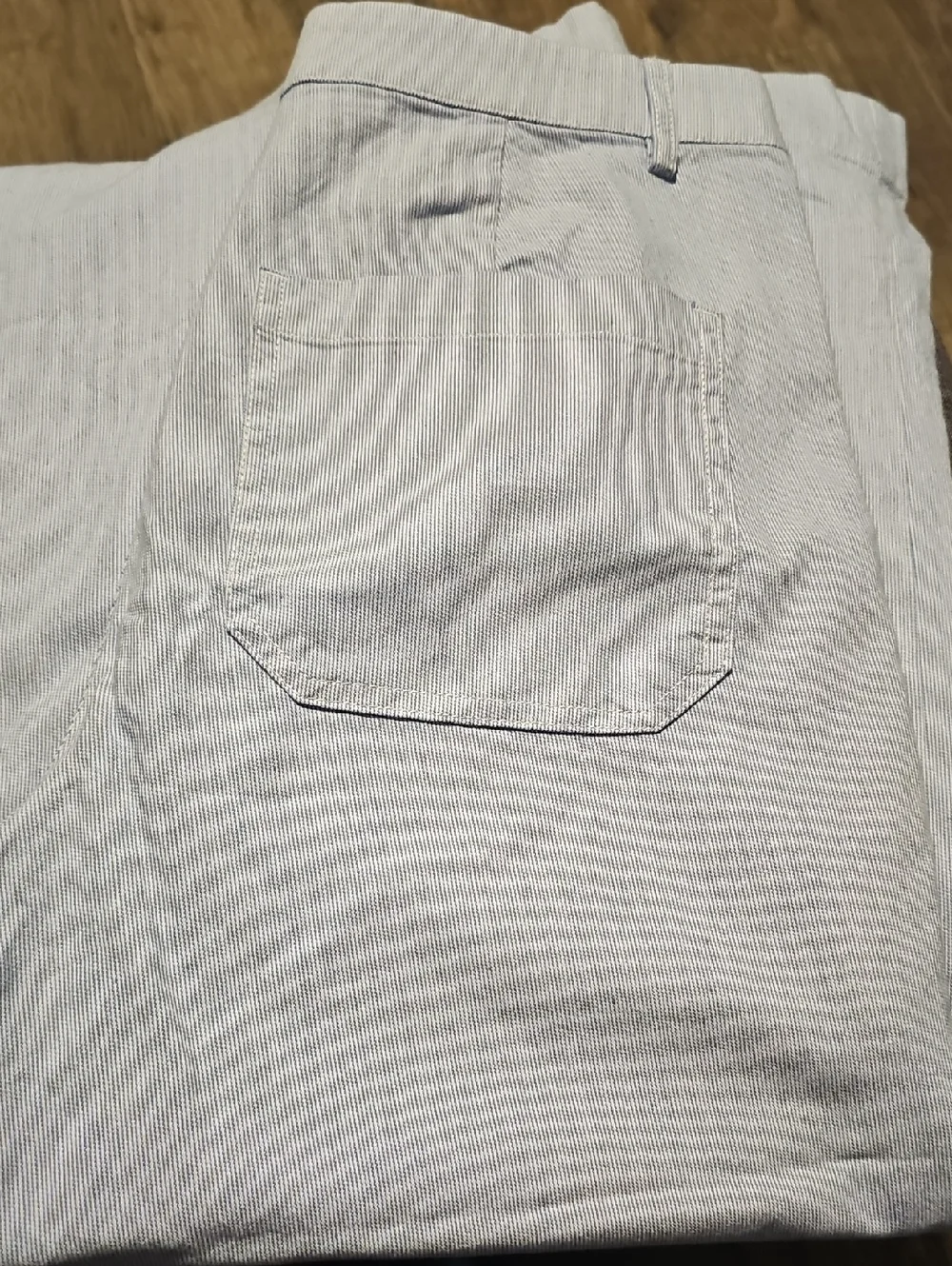 NWT J. Crew Light Blue White Stripe Seersucker Chinos baggy Waist 31 Casual